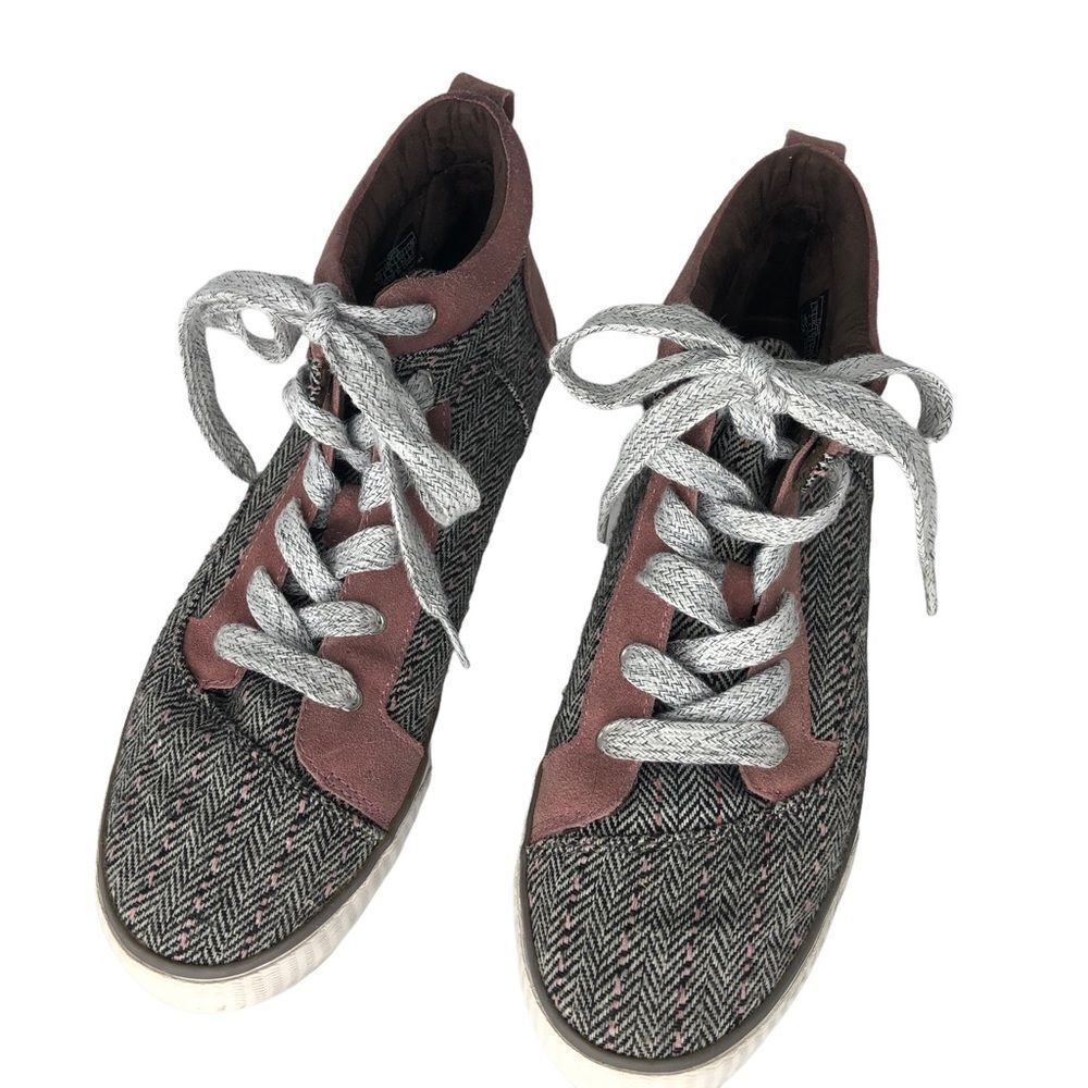 TOMS‎ Herringbone Suede Camila High-Top Sneaker